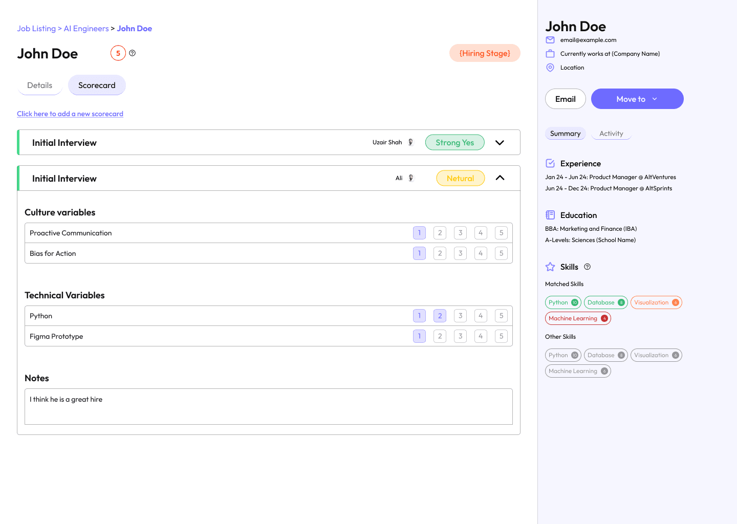AltFind ATS preview