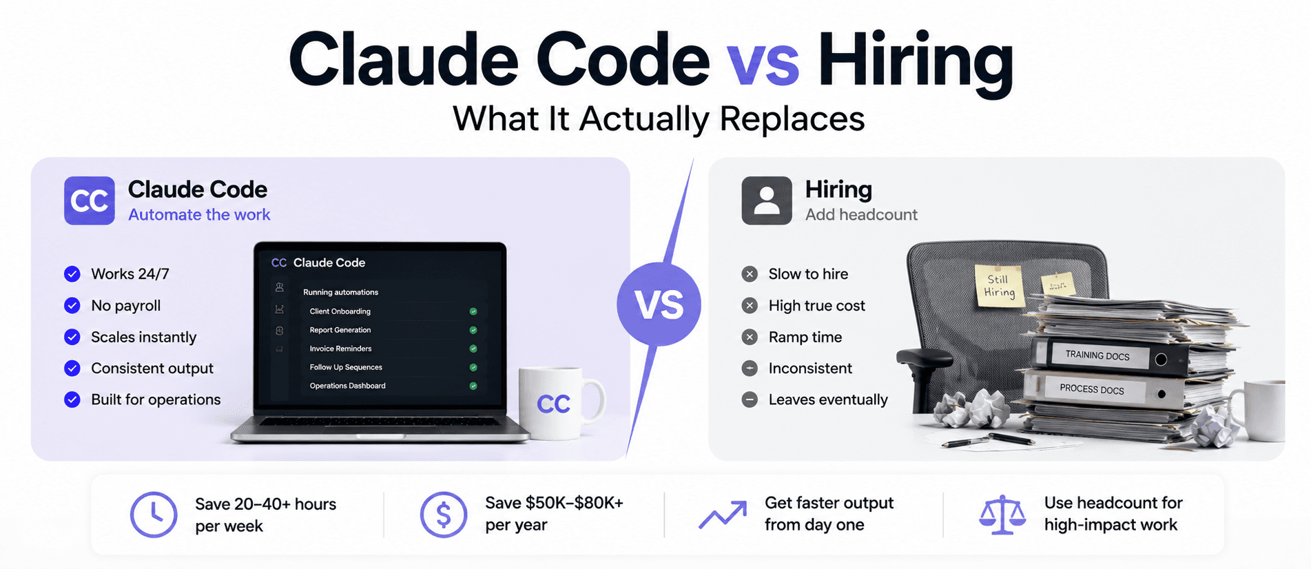 Featured image for blog post: Should You Hire or Automate? Claude Code and Your Ops Team