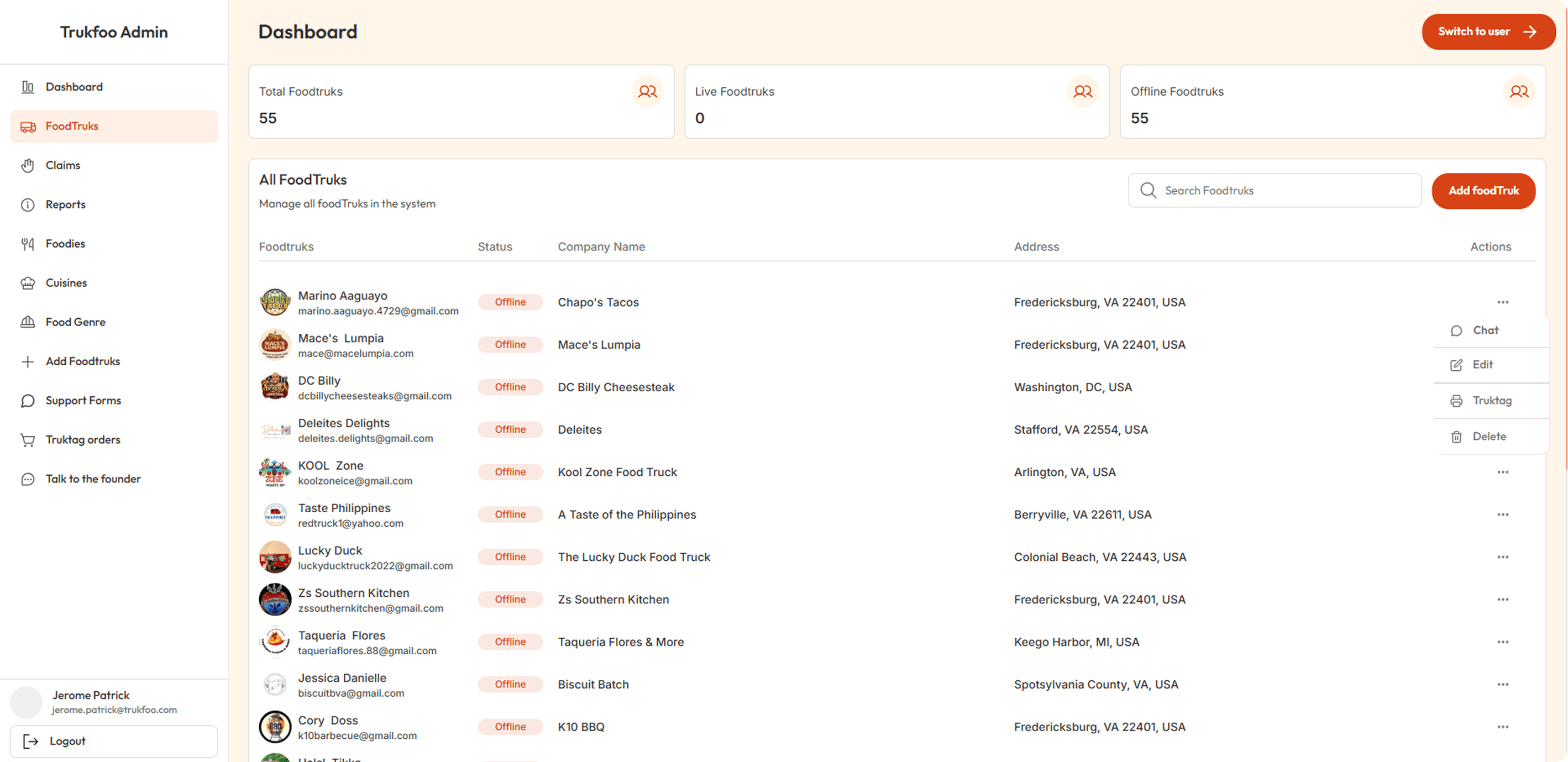 Screenshot 3 of 4 — Trukfoo